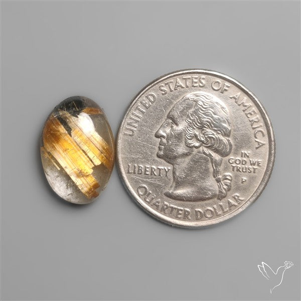 Star Golden Rutilated Quartz Cabochon