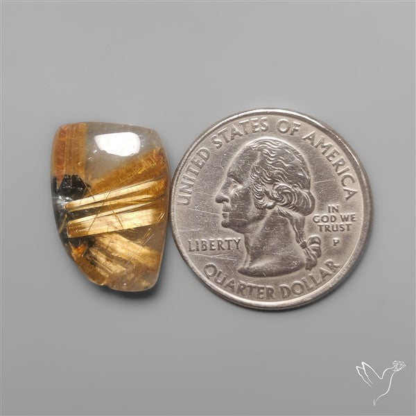 Star Golden Rutilated Quartz Cabochon