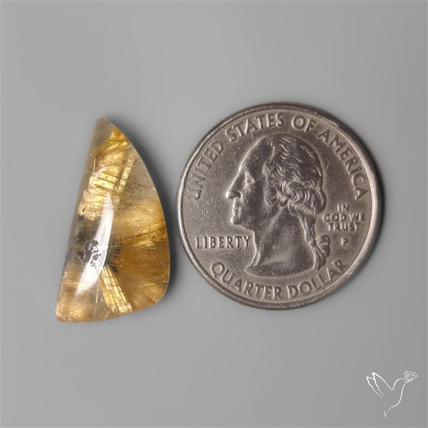 Star Golden Rutilated Quartz Cabochon