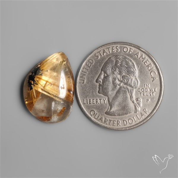 Star Golden Rutilated Quartz Cabochon