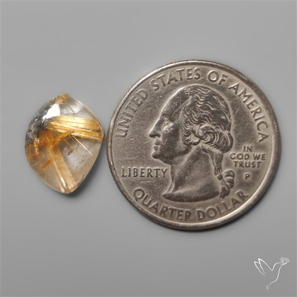 Star Golden Rutilated Quartz Cabochon