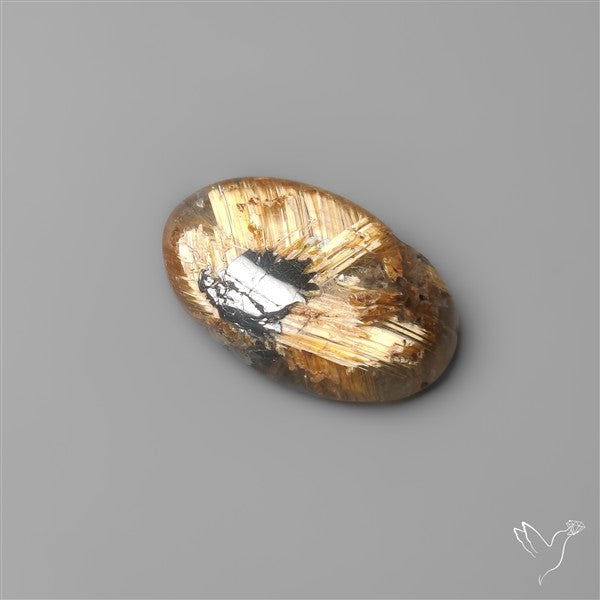 Star Golden Rutilated Quartz Cabochon