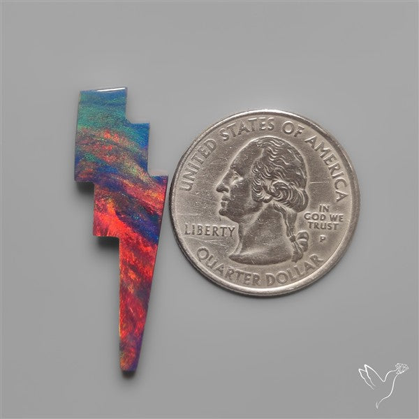 Aurora Opal Lighting Bolt Carving