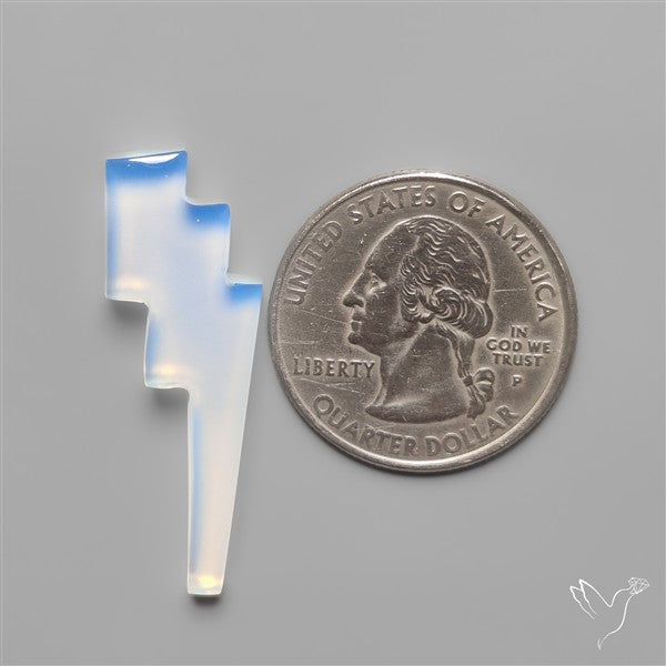 Opalite Lighting Bolt Carving
