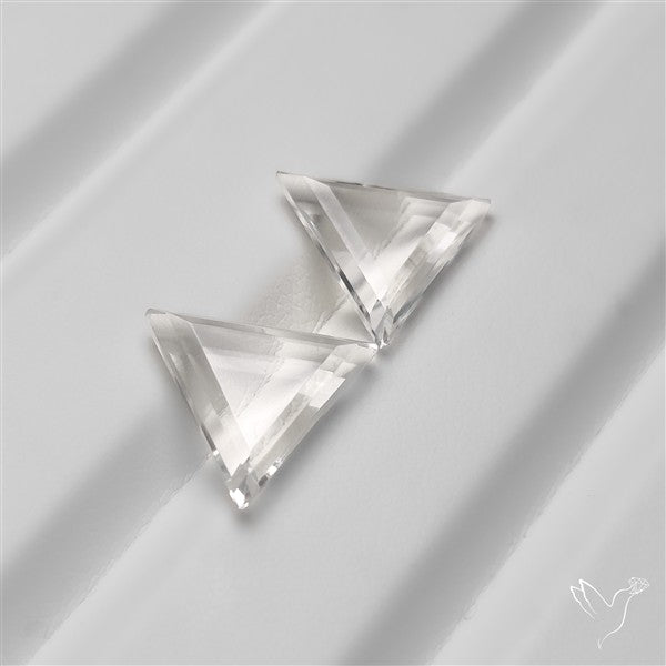 Portrait Cut Clear Himalayan Crystal Quartz Pair