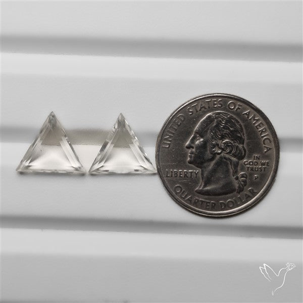 Portrait Cut Clear Himalayan Crystal Quartz Pair