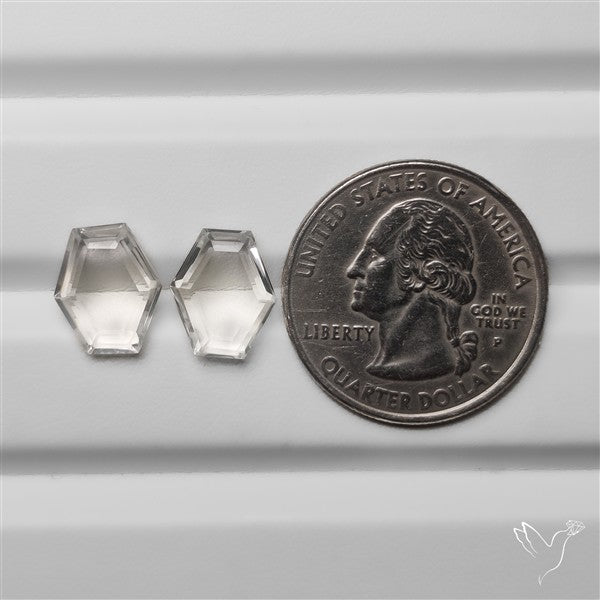 Portrait Cut Clear Himalayan Crystal Quartz Pair
