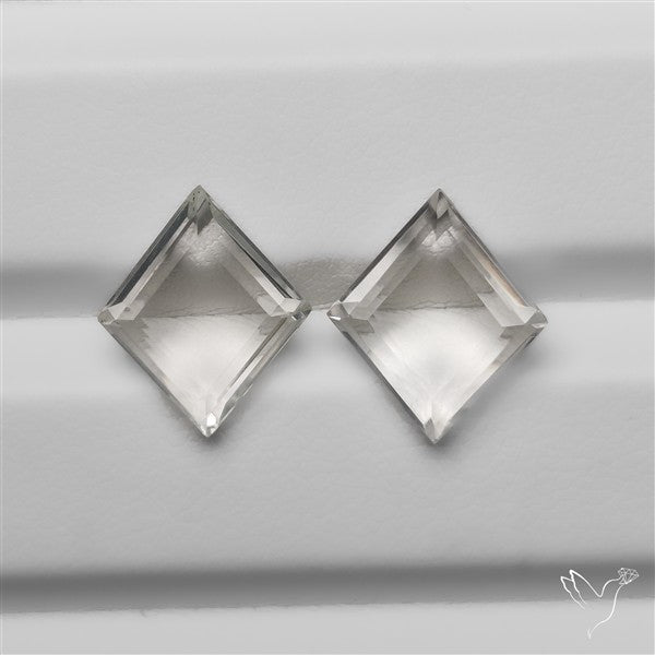 Portrait Cut Clear Himalayan Crystal Quartz Pair