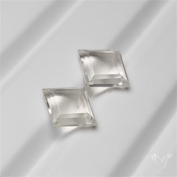 Portrait Cut Clear Himalayan Crystal Quartz Pair