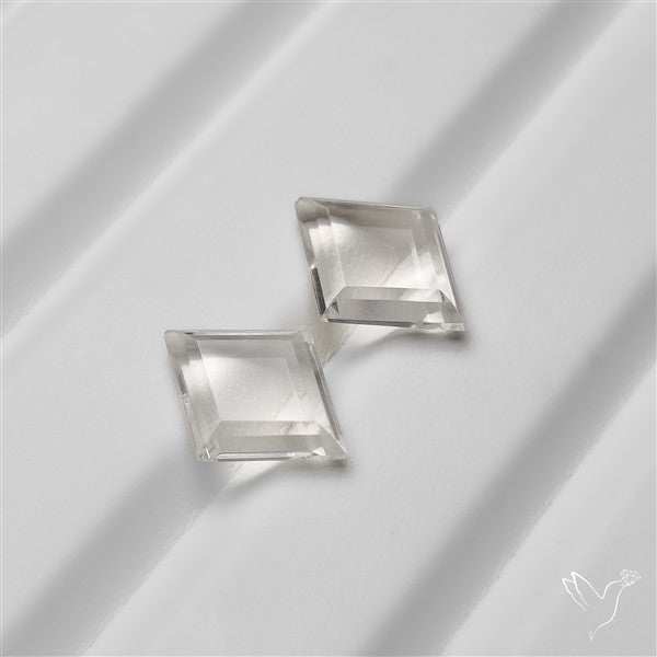 Portrait Cut Clear Himalayan Crystal Quartz Pair