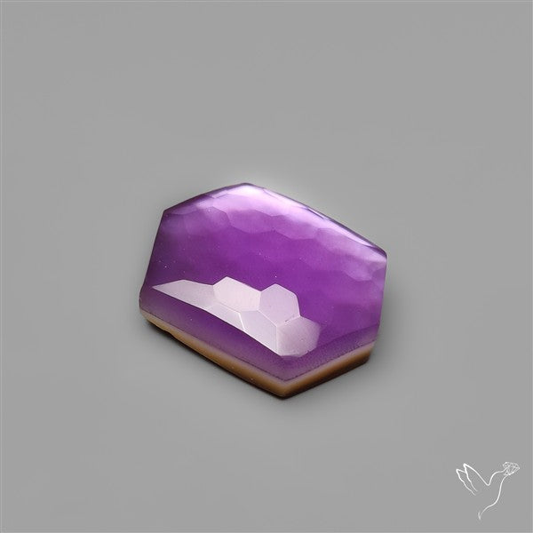 Honeycomb Cut Amethyst With Mother Of Pearl Doublet