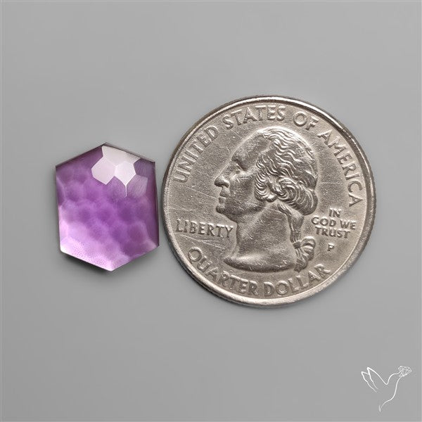 Honeycomb Cut Amethyst With Mother Of Pearl Doublet