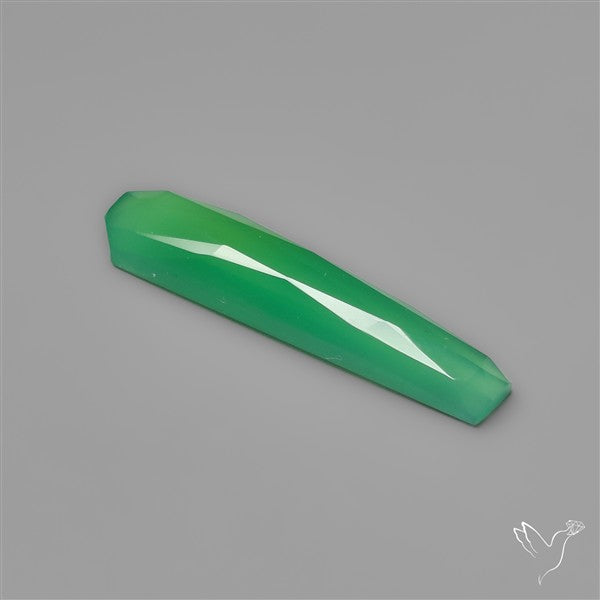 Long Rose Cut Gemmy Chrysoprase Chalcedony