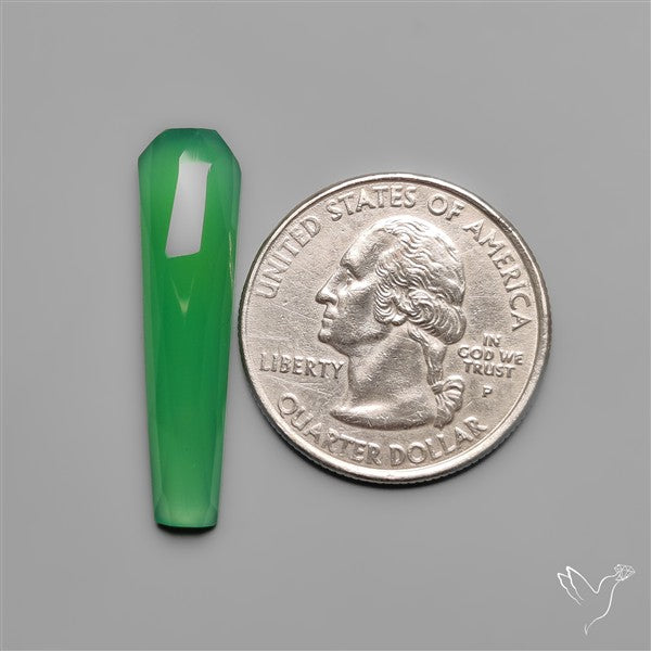 Long Rose Cut Gemmy Chrysoprase Chalcedony