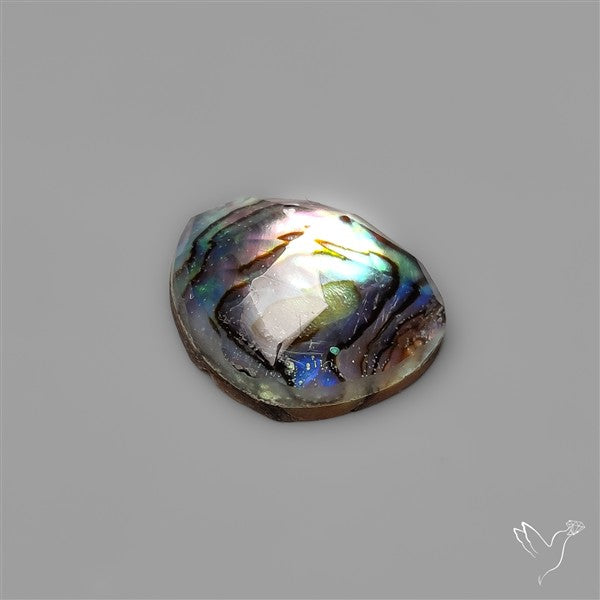 Rose Cut Himalayan Quartz With Abalone Shell Doublet