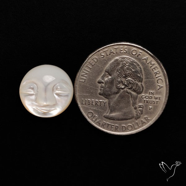 Mother Of Pearl Moonface Carving