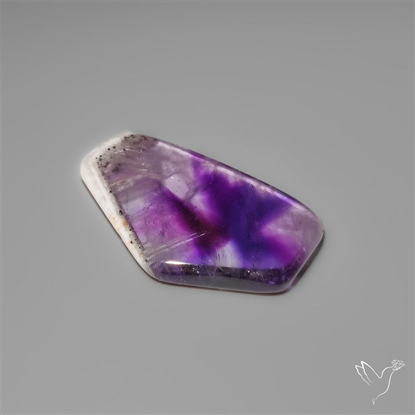 Trapiche Phantom Amethyst Slice Cabochon