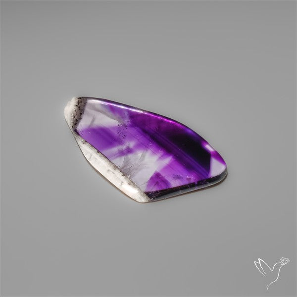 Trapiche Phantom Amethyst Slice Cabochon