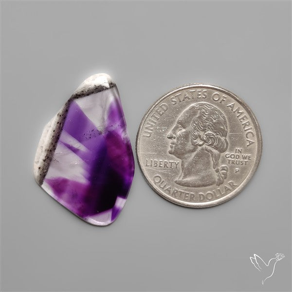Trapiche Phantom Amethyst Slice Cabochon