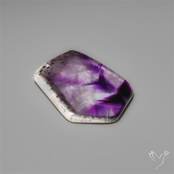 Trapiche Phantom Amethyst Slice Cabochon