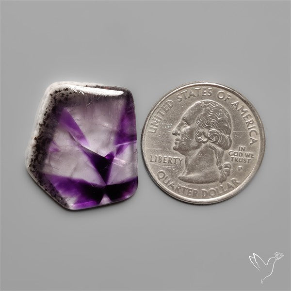Trapiche Phantom Amethyst Slice Cabochon