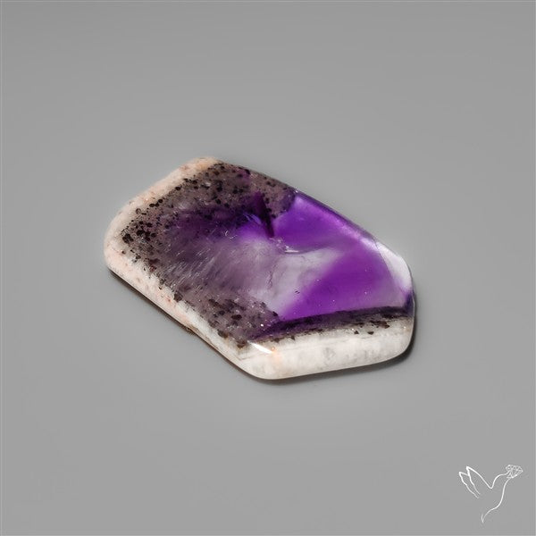 Trapiche Phantom Amethyst Slice Cabochon