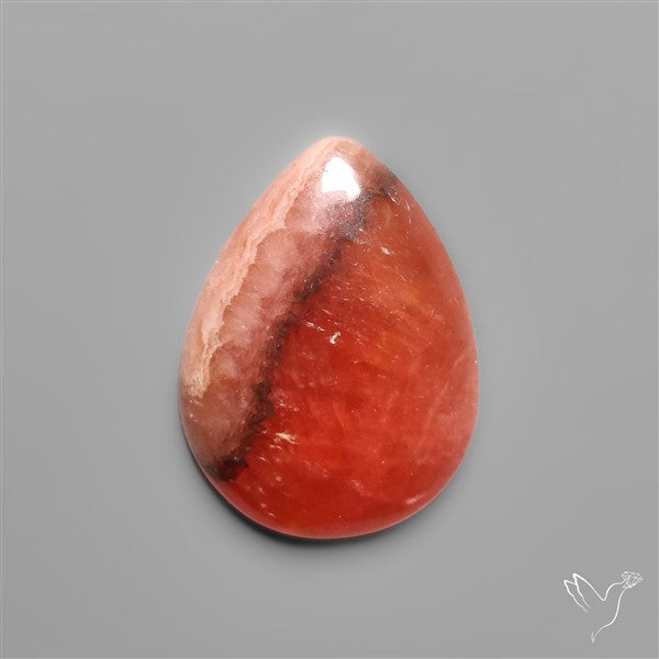 Gemmy Rhodochrosite Cabochon Deep Red