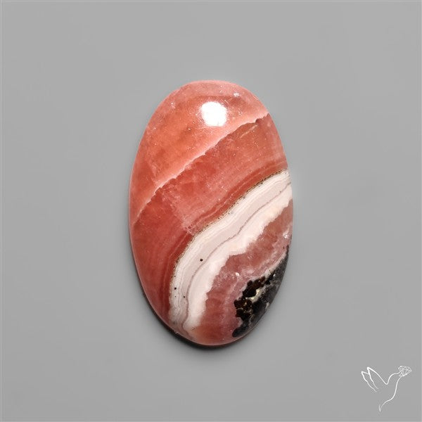 Gemmy Rhodochrosite Cabochon Deep Red