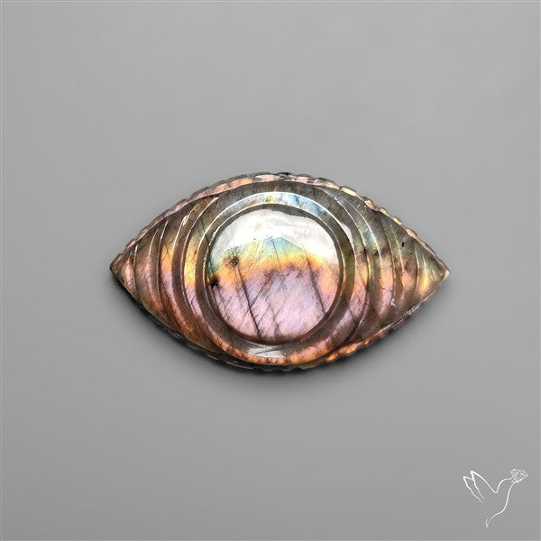 Spectrolite Evil Eye Carving