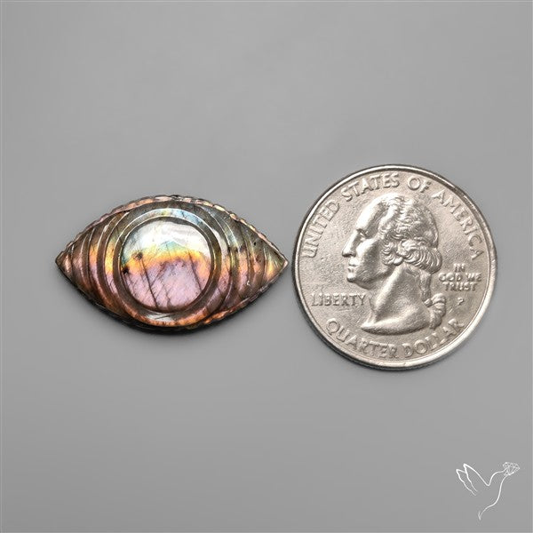 Spectrolite Evil Eye Carving