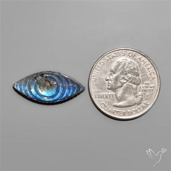 Labradorite Evil Eye Carving