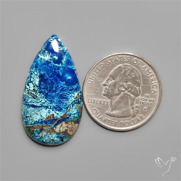 Azurite and Shattuckite Cabochon
