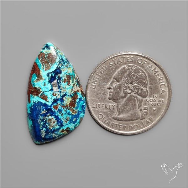 Azurite and Shattuckite Cabochon