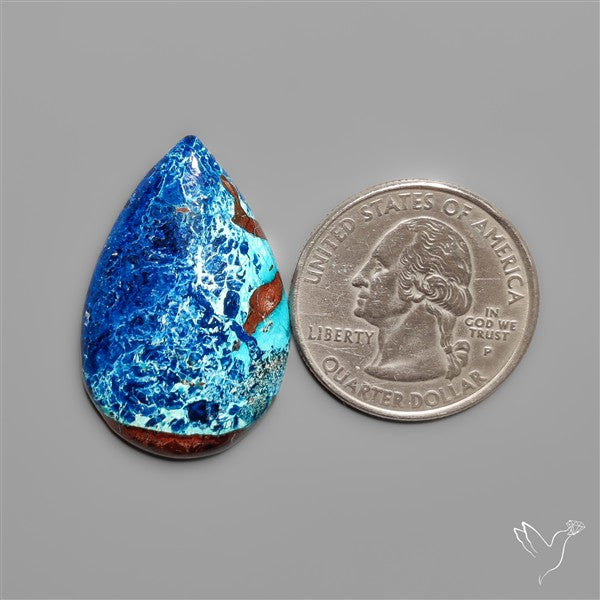 Azurite and Shattuckite Cabochon