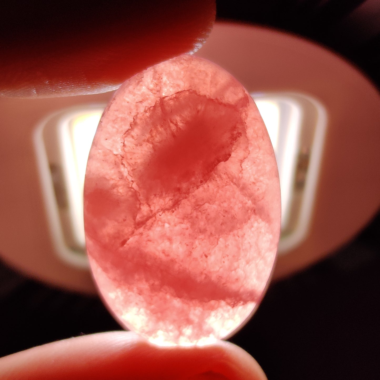 Gemmy Rhodochrosite Cabochon