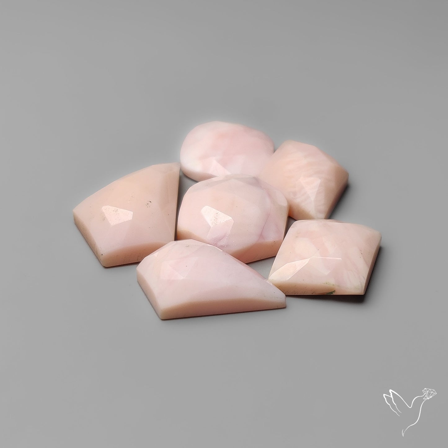 Rose Cut Pink Opals Lot