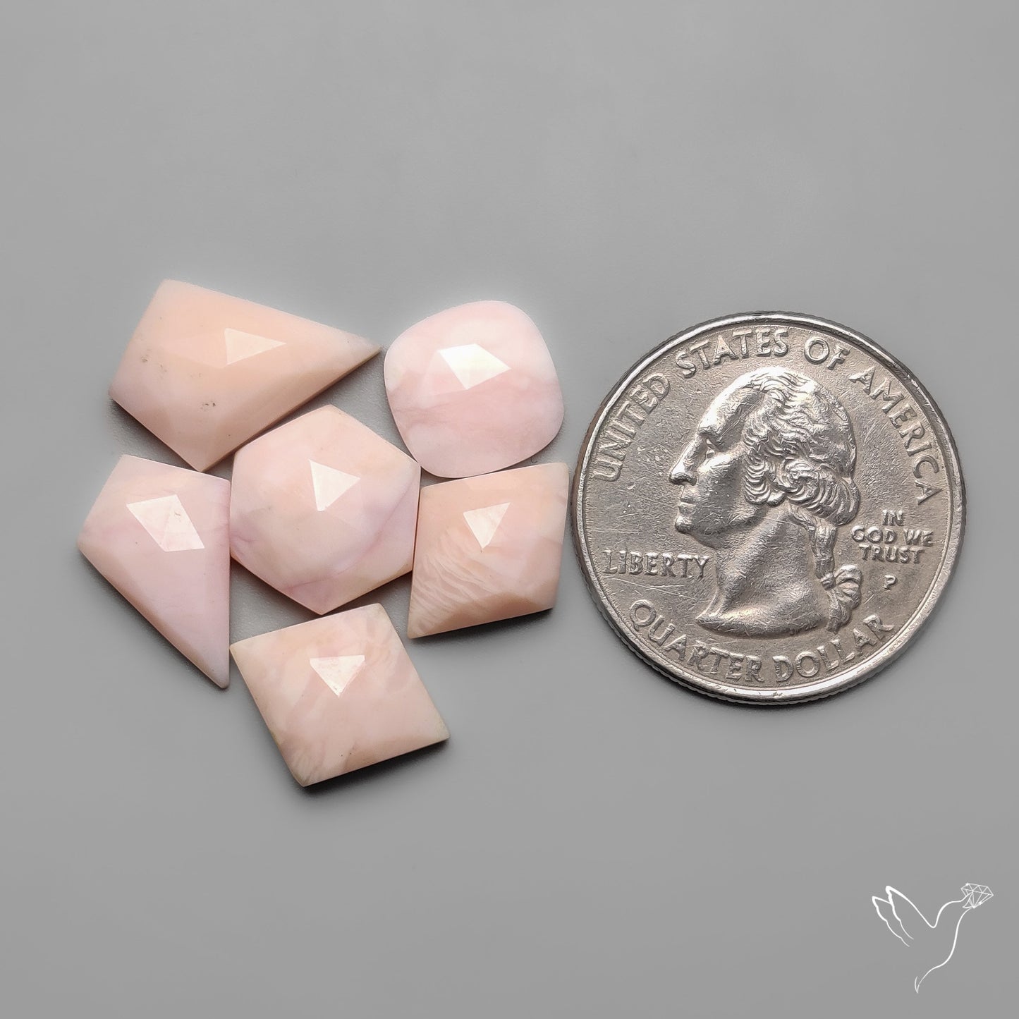 Rose Cut Pink Opals Lot