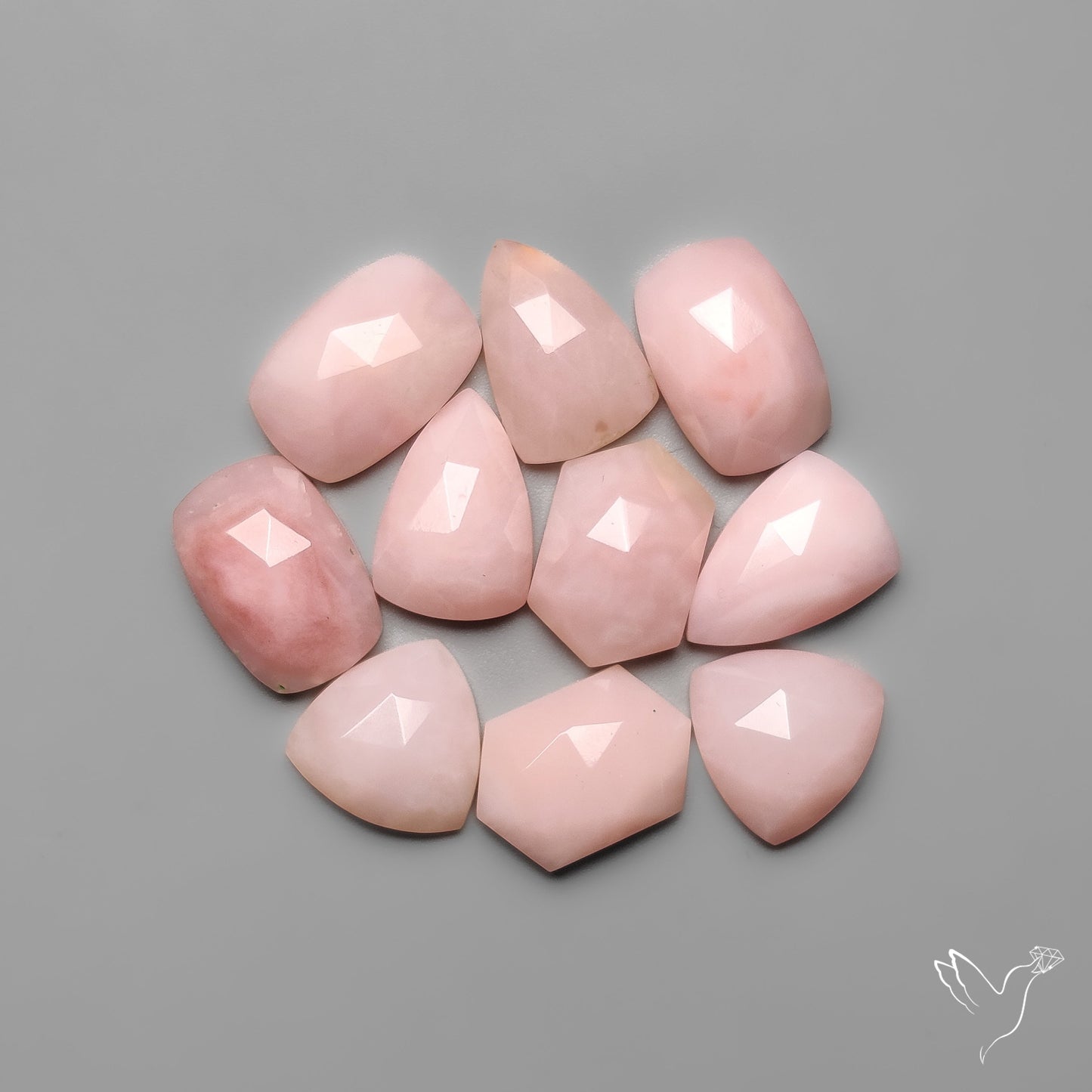 Rose Cut Pink Opals Lot