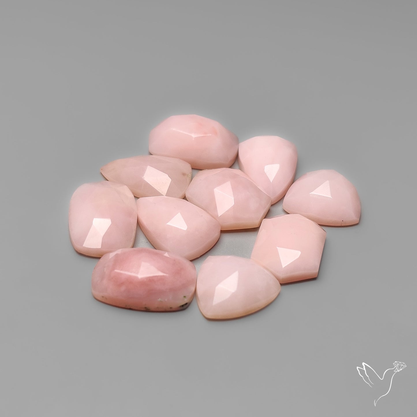 Rose Cut Pink Opals Lot