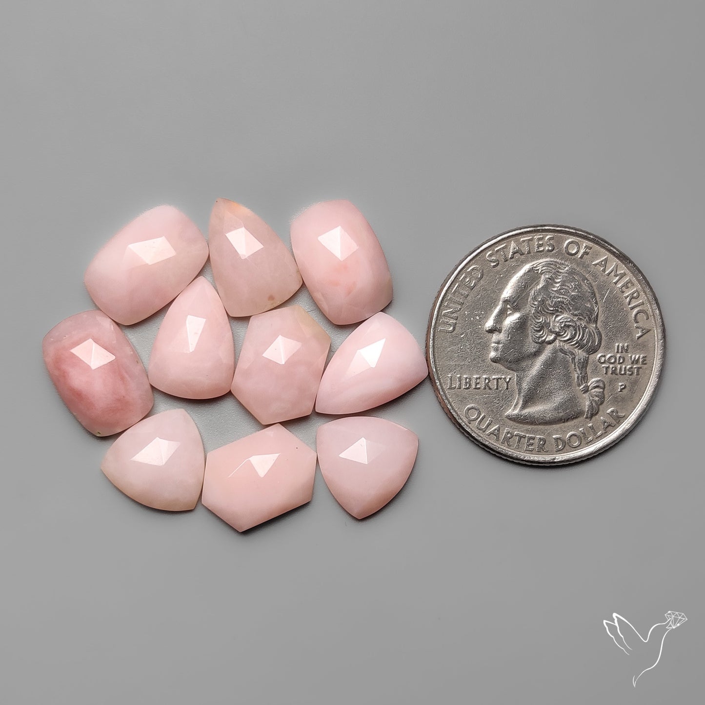 Rose Cut Pink Opals Lot