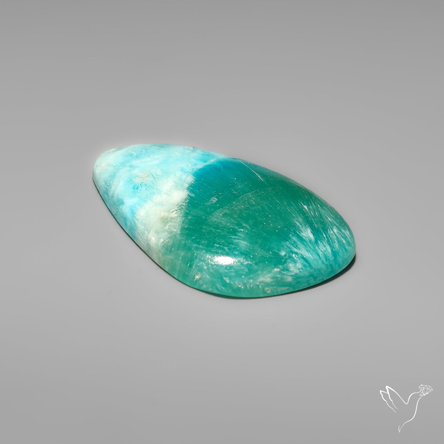 Gemmy Caribbean Calcite With Aragonite Cabochon