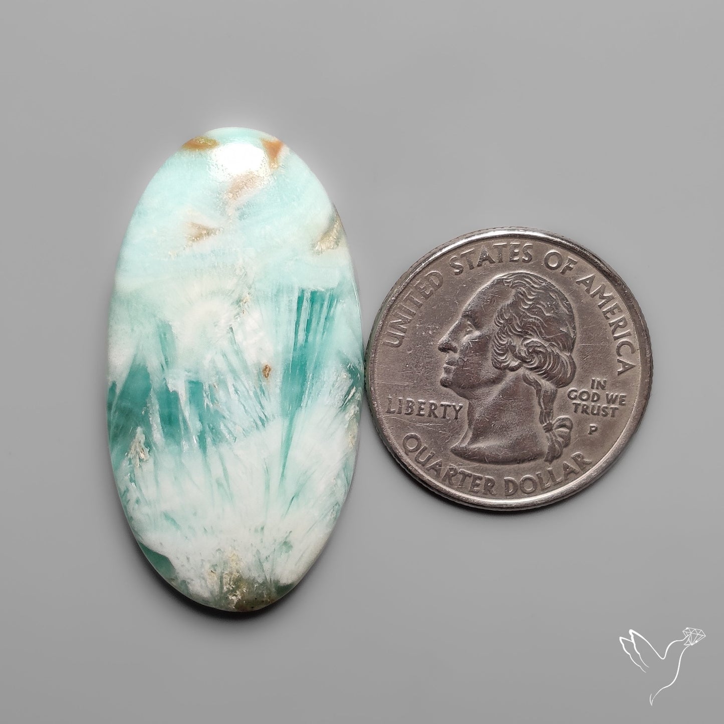 Caribbean Calcite With Aragonite Cabochon
