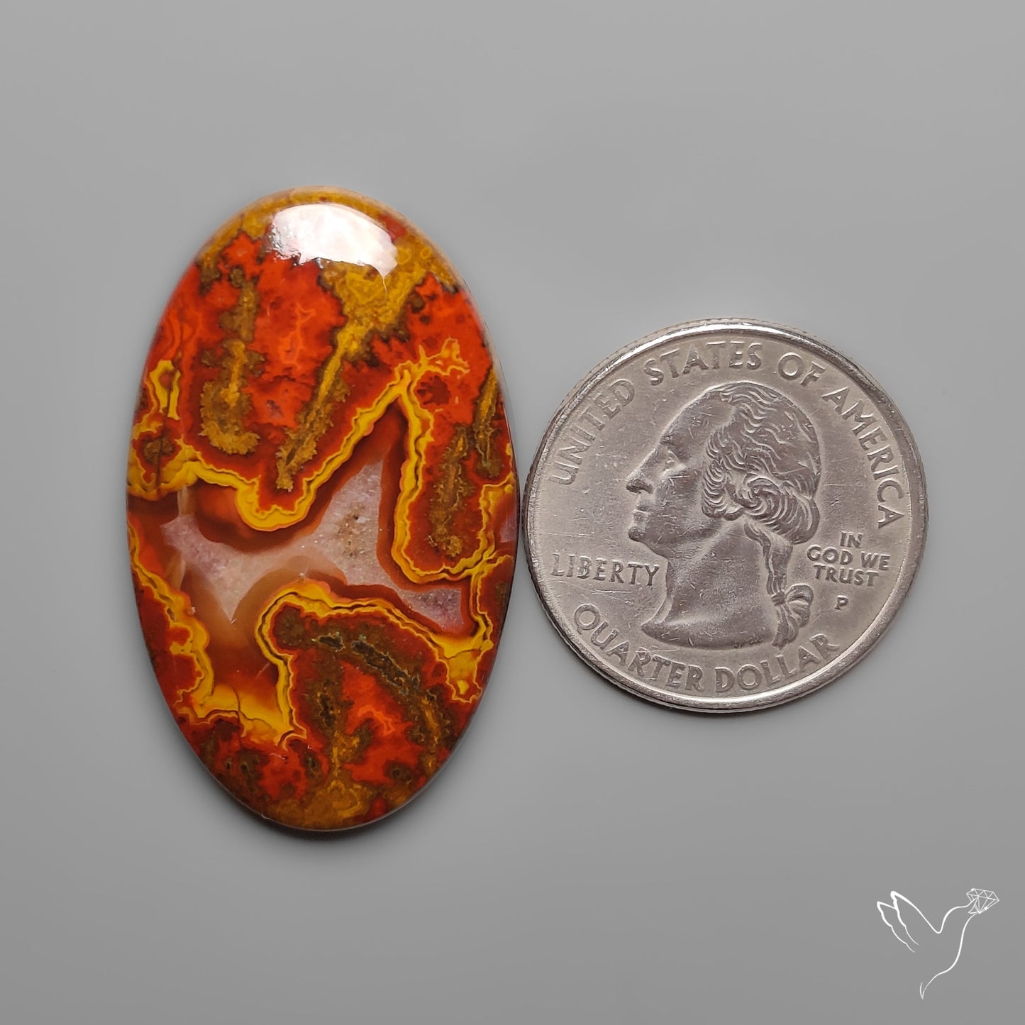 Moroccan Seam Agate Cabochon