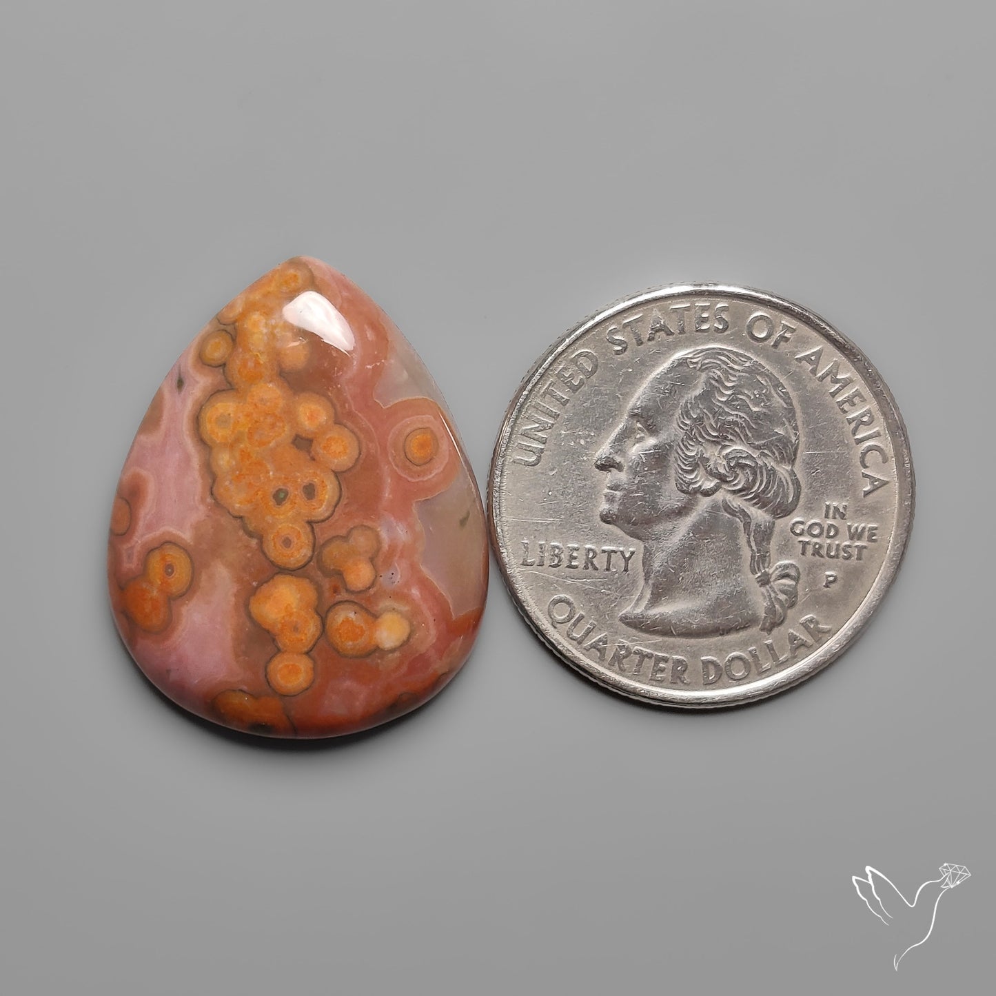 Orbicular Ocean Jasper Cabochon