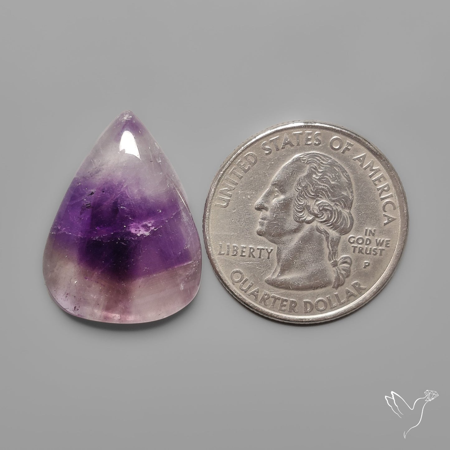 Amethyst Lace With Quartz Cabochon