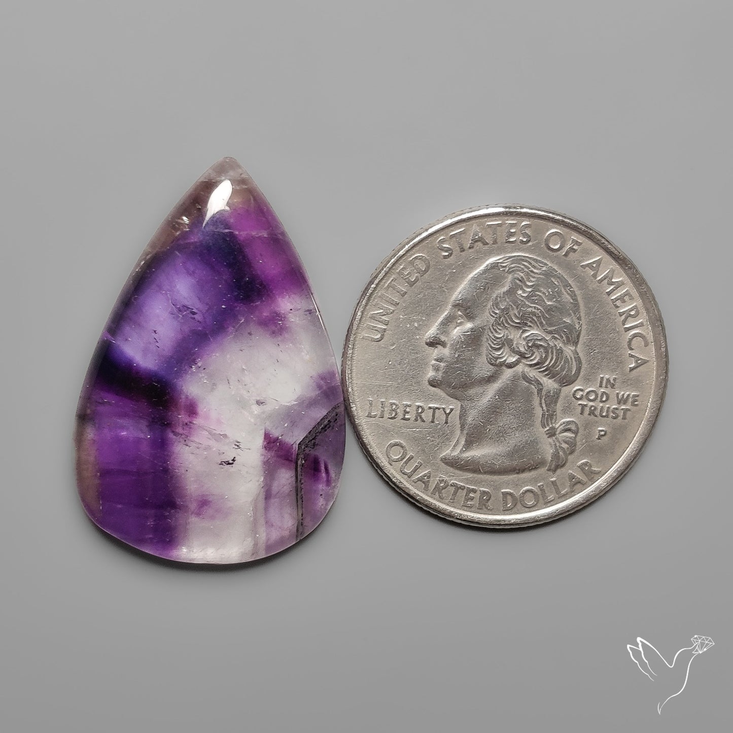 Amethyst Lace With Quartz Cabochon