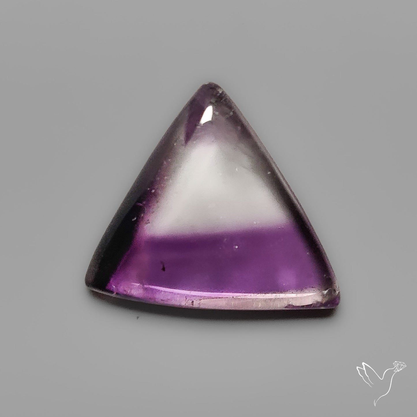 Bi color Amethyst With Quartz Lace Cabochon
