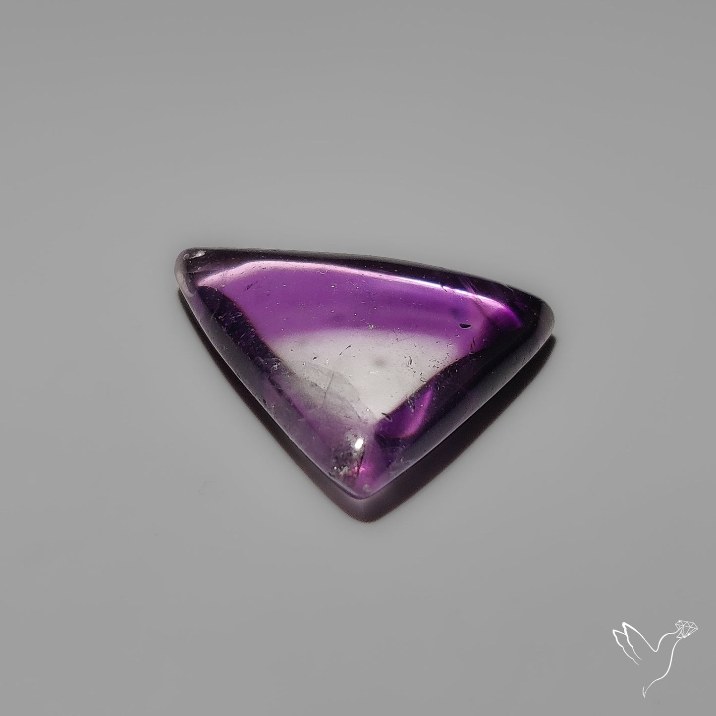 Bi color Amethyst With Quartz Lace Cabochon
