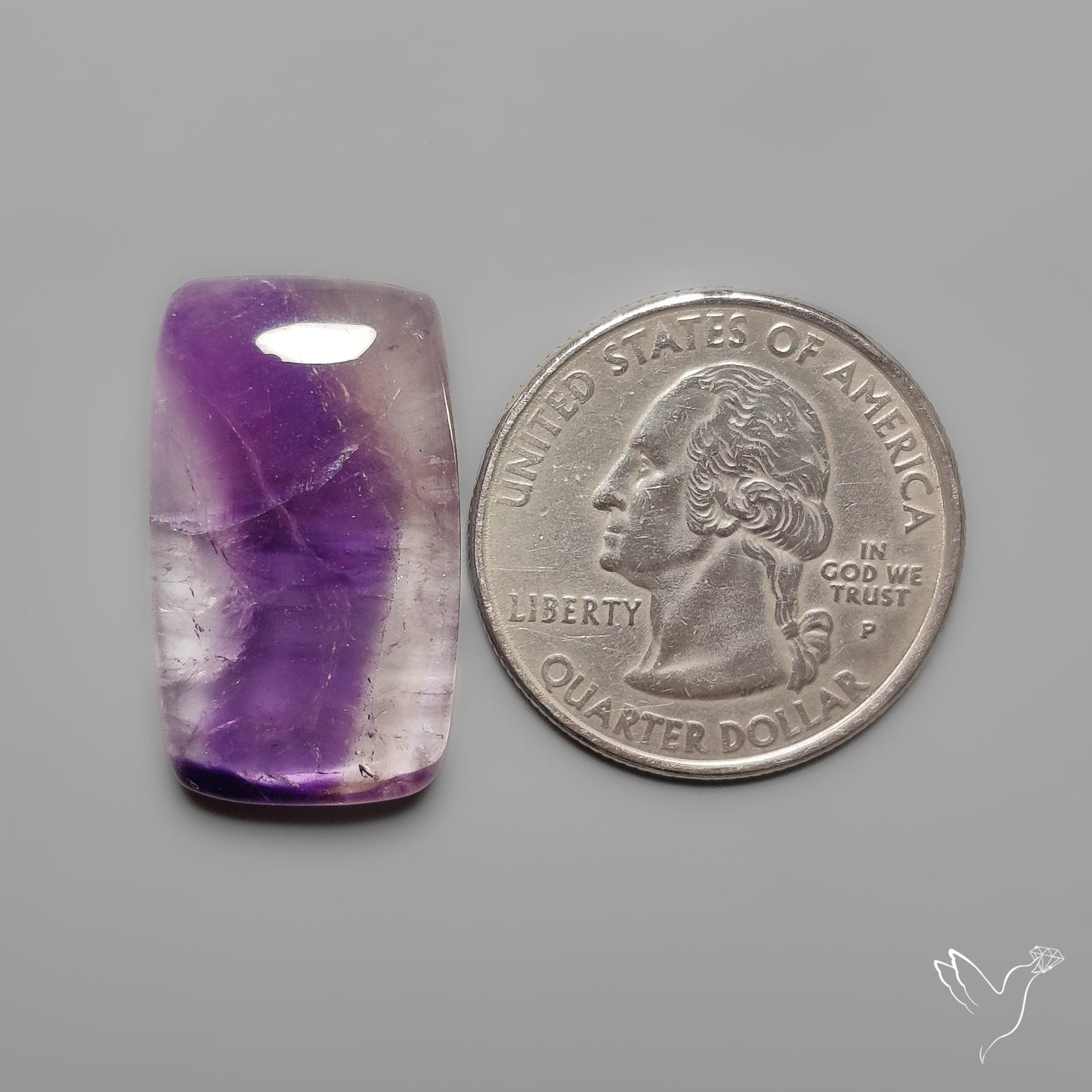 Amethyst Lace With Quartz Cabochon