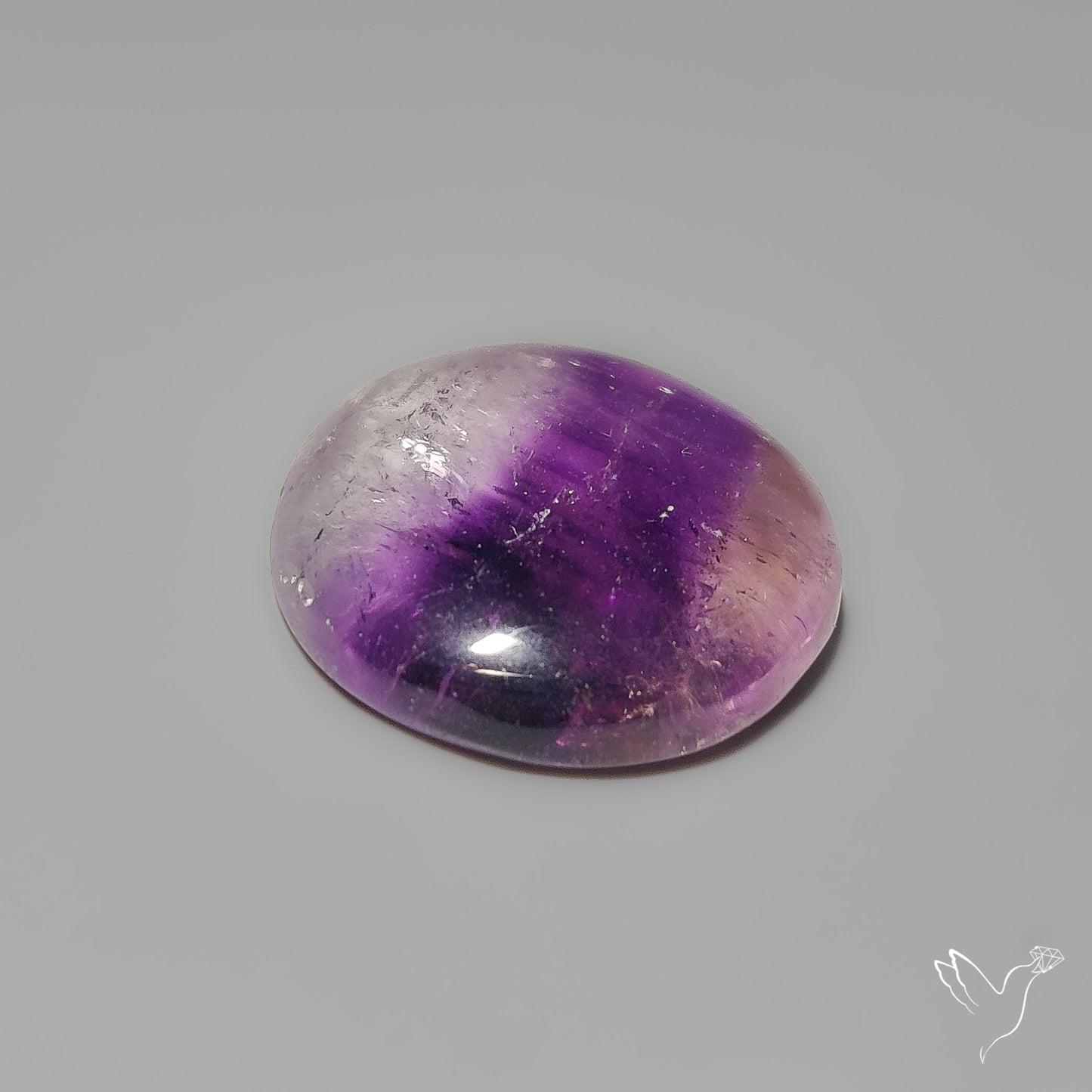 Amethyst Lace With Quartz Cabochon